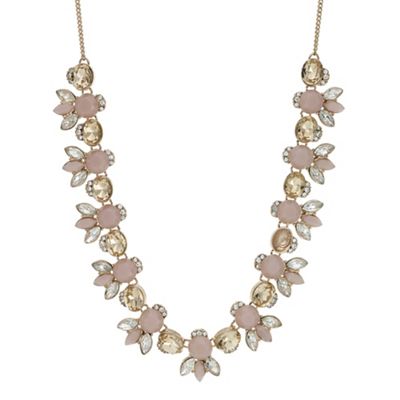 Designer pink tonal crystal necklace